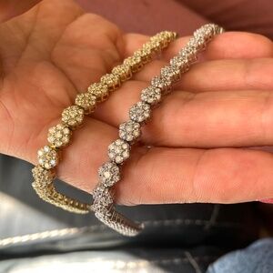 18kt Yellow & White Gold bracelets 14.80ct Diamond tennis bracelets